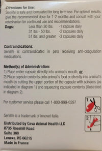 SEGMINISMART CEVA Animal Health D59010B Senilife Nutritional Supplement for Elderly Dogs- 30 capsules