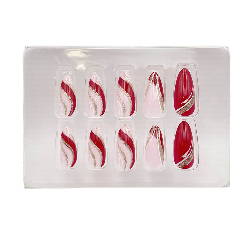 Press On Nails Kit with Glue and gel stickers Reusable Tips